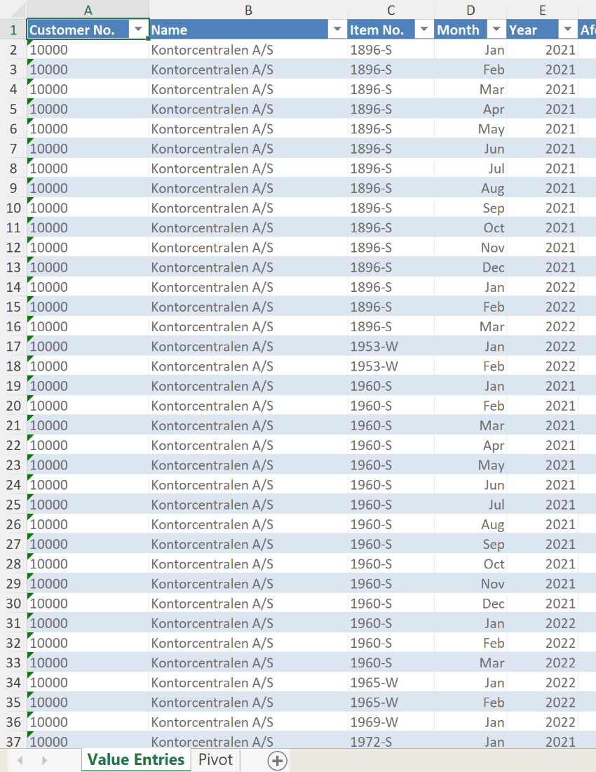 Empty Template - Excel